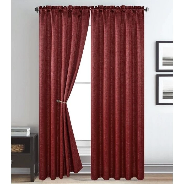 Flash Sale ⌛ Gracewood Hollow Brahmabhatt Rod Pocket Single Window Panel Burgundy ???? 5 Flash Sale ⌛ Gracewood Hollow Brahmabhatt Rod Pocket Single Window Panel Burgundy ???? - Image 3