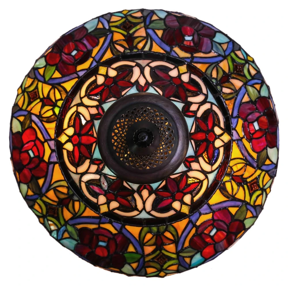 Flash Sale ???? Gracewood Hollow Lachmet Multicolored Stained Glass Table Lamp (27.5 In.) - 17"L X 17"W X 27.5"H ???? 6 Flash Sale ???? Gracewood Hollow Lachmet Multicolored Stained Glass Table Lamp (27.5 In.) - 17"L X 17"W X 27.5"H ???? - Image 4