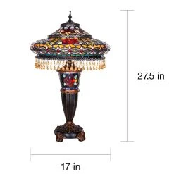 Flash Sale ???? Gracewood Hollow Lachmet Multicolored Stained Glass Table Lamp (27.5 In.) - 17"L X 17"W X 27.5"H ???? 13 Flash Sale ???? Gracewood Hollow Lachmet Multicolored Stained Glass Table Lamp (27.5 In.) - 17"L X 17"W X 27.5"H ???? -Gracewood Hollow shop Multicolor Stained Glass and Resin 27.5 inch High Parisian Double lit Table Lamp e633ae51 950d 464c b94e 89306ea2046f 1000
