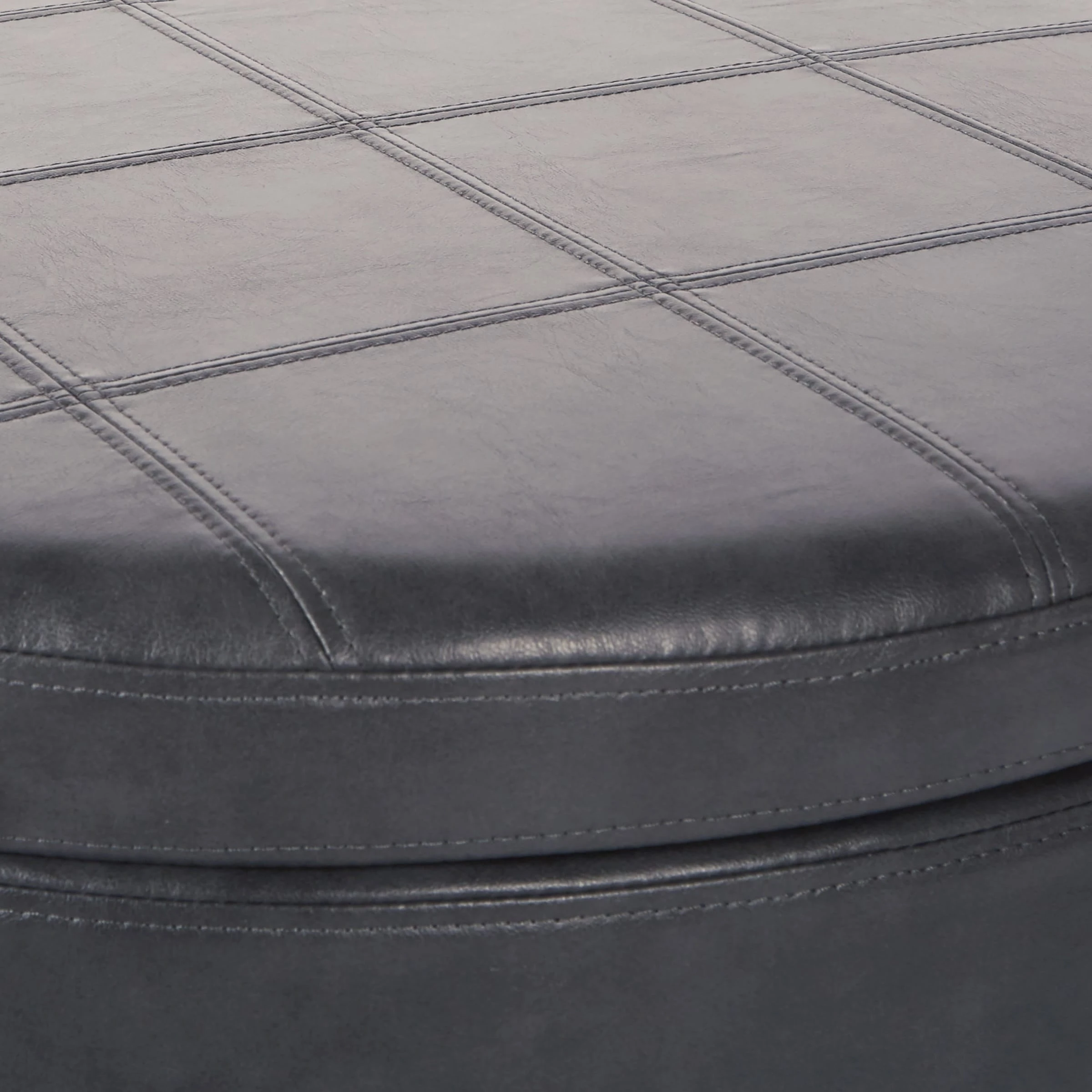 Best Sale ???? Gracewood Hollow Kuimba Faux Leather Storage Ottoman With Antique Bronze Nailheads Grey ???? 7 Best Sale ???? Gracewood Hollow Kuimba Faux Leather Storage Ottoman With Antique Bronze Nailheads Grey ???? - Image 5