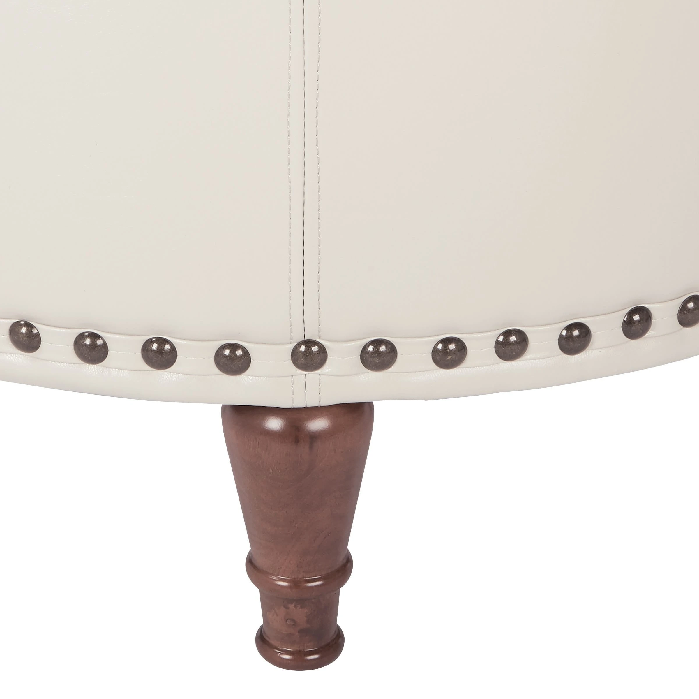 Best Sale ???? Gracewood Hollow Kuimba Faux Leather Storage Ottoman With Antique Bronze Nailheads Grey ???? 12 Best Sale ???? Gracewood Hollow Kuimba Faux Leather Storage Ottoman With Antique Bronze Nailheads Grey ???? - Image 10