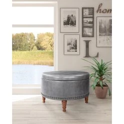 Best Sale ???? Gracewood Hollow Kuimba Faux Leather Storage Ottoman With Antique Bronze Nailheads Grey ???? 22 Best Sale ???? Gracewood Hollow Kuimba Faux Leather Storage Ottoman With Antique Bronze Nailheads Grey ???? -Gracewood Hollow shop OSP Home Furnishings Faux Leather Alloway Storage Ottoman with Antique Bronze Nailheads 6b866c87 1df1 4278 8817 89cb421b7111
