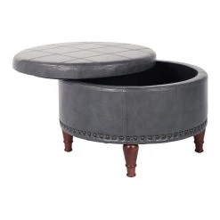 Best Sale ???? Gracewood Hollow Kuimba Faux Leather Storage Ottoman With Antique Bronze Nailheads Grey ???? 19 Best Sale ???? Gracewood Hollow Kuimba Faux Leather Storage Ottoman With Antique Bronze Nailheads Grey ???? -Gracewood Hollow shop OSP Home Furnishings Faux Leather Alloway Storage Ottoman with Antique Bronze Nailheads bbe9d33b c59b 4793 b6a7 22291d63c3ba