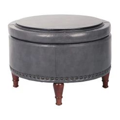 Best Sale ???? Gracewood Hollow Kuimba Faux Leather Storage Ottoman With Antique Bronze Nailheads Grey ???? 20 Best Sale ???? Gracewood Hollow Kuimba Faux Leather Storage Ottoman With Antique Bronze Nailheads Grey ???? -Gracewood Hollow shop OSP Home Furnishings Faux Leather Alloway Storage Ottoman with Antique Bronze Nailheads ee3e8ac8 ad03 4ffd baca 81c1634d09e2