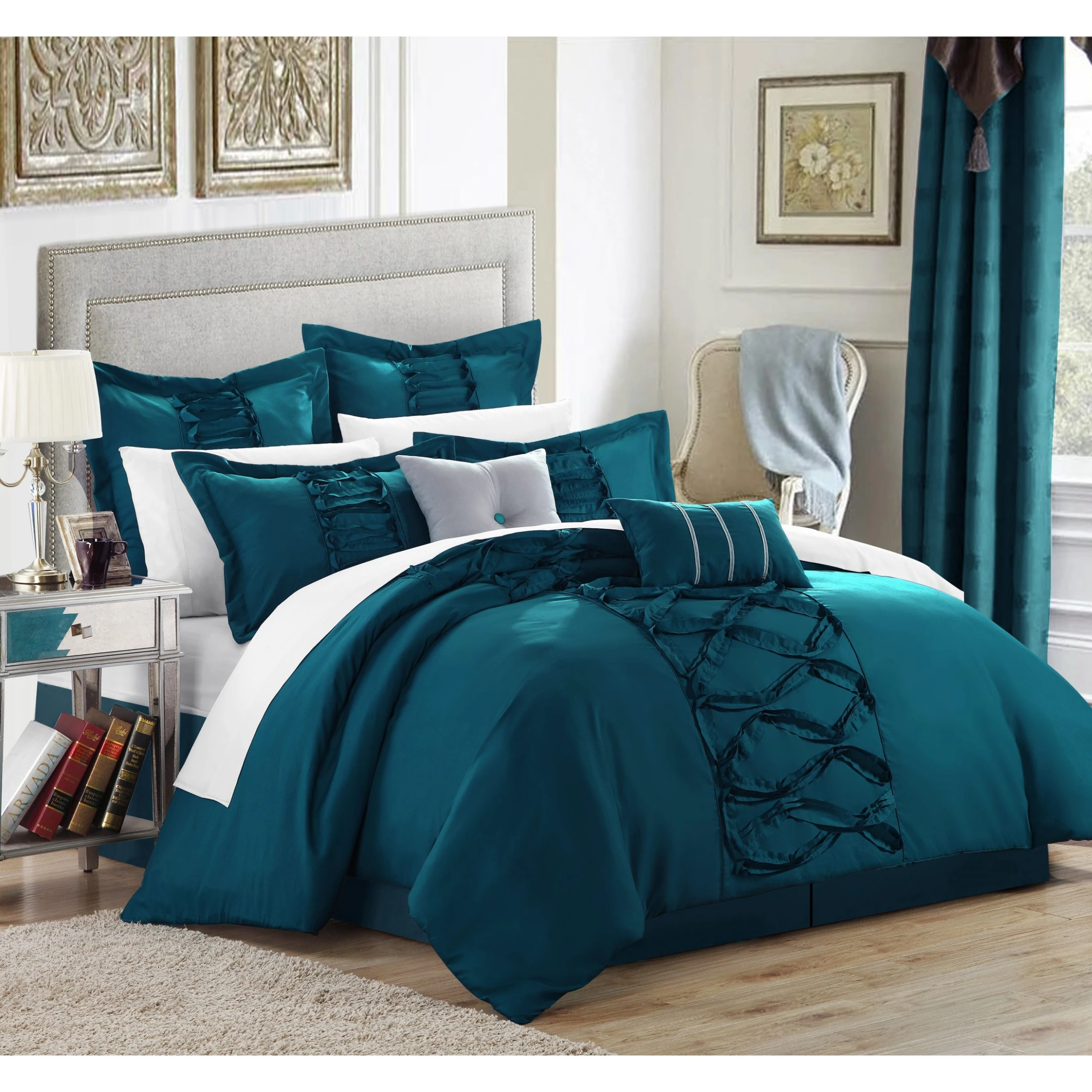 Wholesale ???? Gracewood Hollow Khadra Turquoise 12-piece Bed In A Bag With Sheet Set ❤️ 3 Wholesale ???? Gracewood Hollow Khadra Turquoise 12-piece Bed In A Bag With Sheet Set ❤️