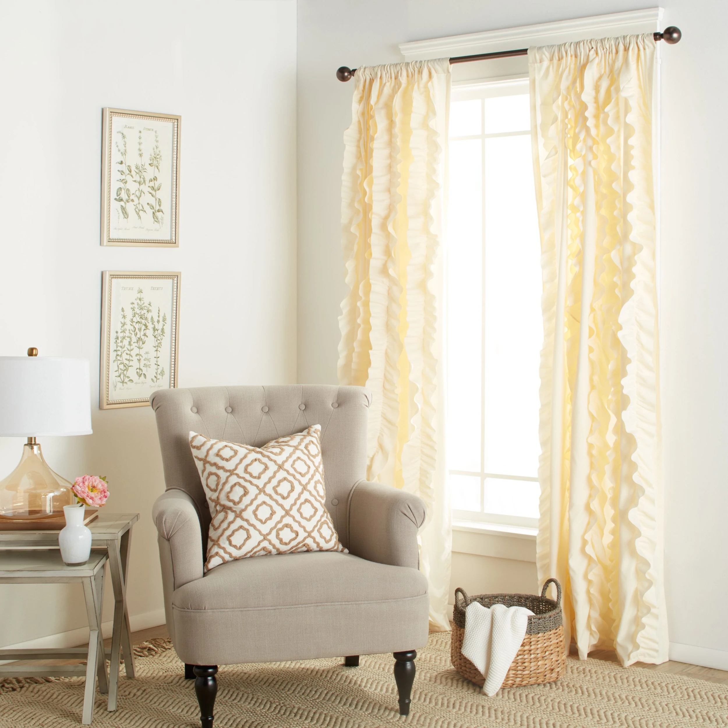Best deal ???? Gracewood Hollow Quist Ruffled Single Curtain Panel - 54 X 84 - 54 X 84 Ivory ???? 4 Best deal ???? Gracewood Hollow Quist Ruffled Single Curtain Panel - 54 X 84 - 54 X 84 Ivory ???? - Image 2