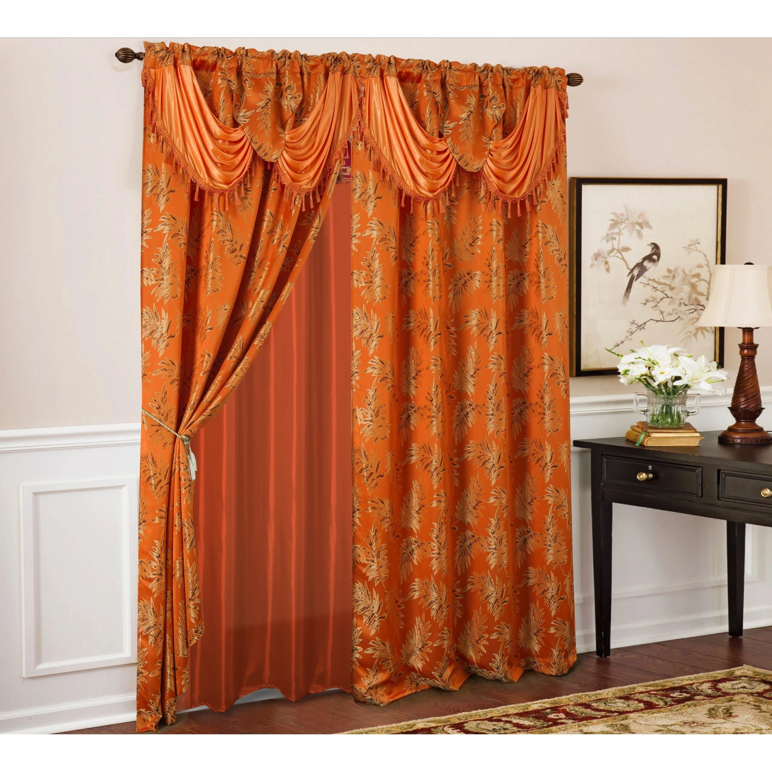 Top 10 ⌛ Gracewood Hollow Bao Textured Floral Jacquard Single Rod Pocket Curtain Panel W/ Attached 18-inch Valance - 54 X 84 In. ???? 17 Top 10 ⌛ Gracewood Hollow Bao Textured Floral Jacquard Single Rod Pocket Curtain Panel W/ Attached 18-inch Valance - 54 X 84 In. ???? - Image 15