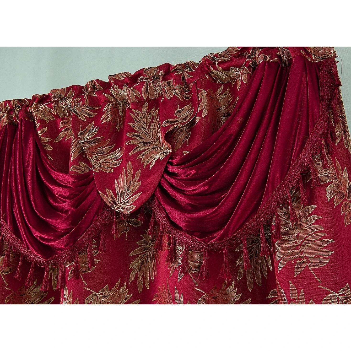 Top 10 ⌛ Gracewood Hollow Bao Textured Floral Jacquard Single Rod Pocket Curtain Panel W/ Attached 18-inch Valance - 54 X 84 In. ???? 4 Top 10 ⌛ Gracewood Hollow Bao Textured Floral Jacquard Single Rod Pocket Curtain Panel W/ Attached 18-inch Valance - 54 X 84 In. ???? - Image 2