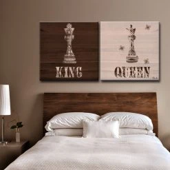 Wholesale ???? Gracewood Hollow 'Her King His Queen' By Olivia Rose 2-piece Canvas Art Set ????