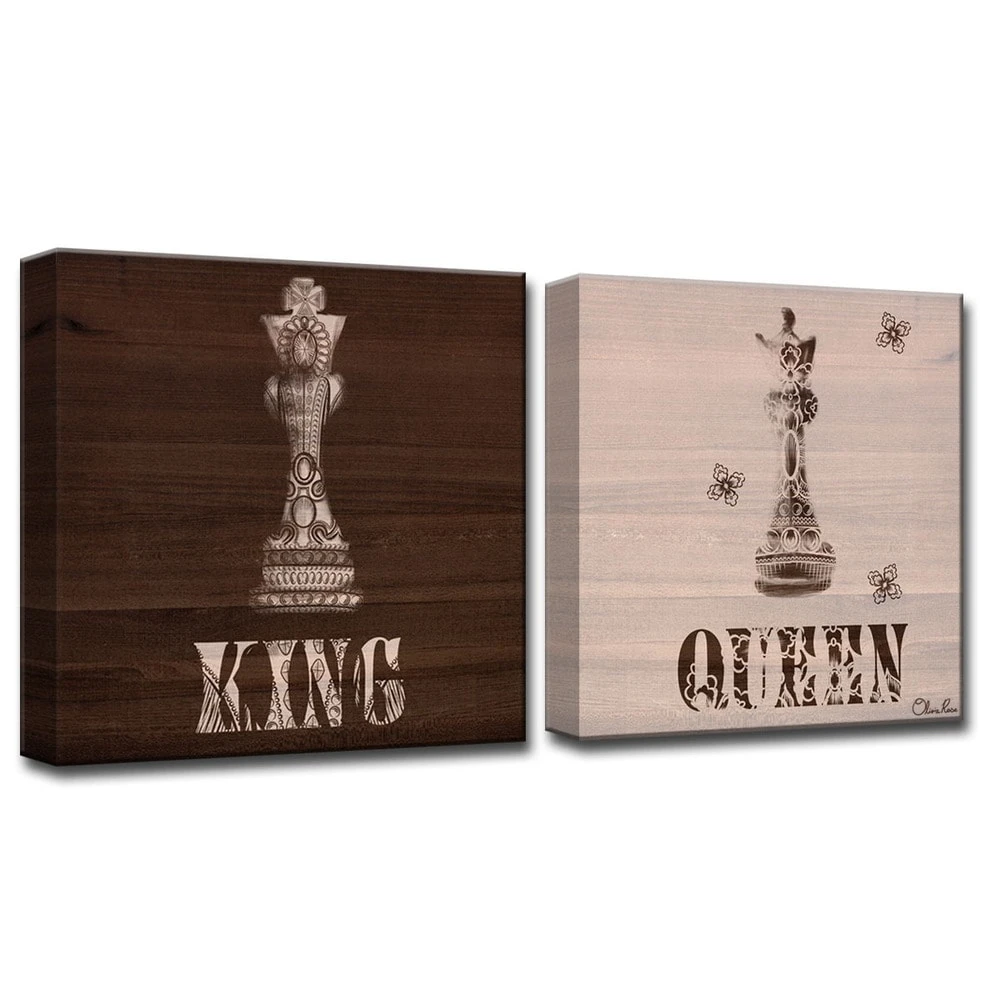 Wholesale ???? Gracewood Hollow 'Her King His Queen' By Olivia Rose 2-piece Canvas Art Set ???? 4 Wholesale ???? Gracewood Hollow 'Her King His Queen' By Olivia Rose 2-piece Canvas Art Set ???? - Image 2