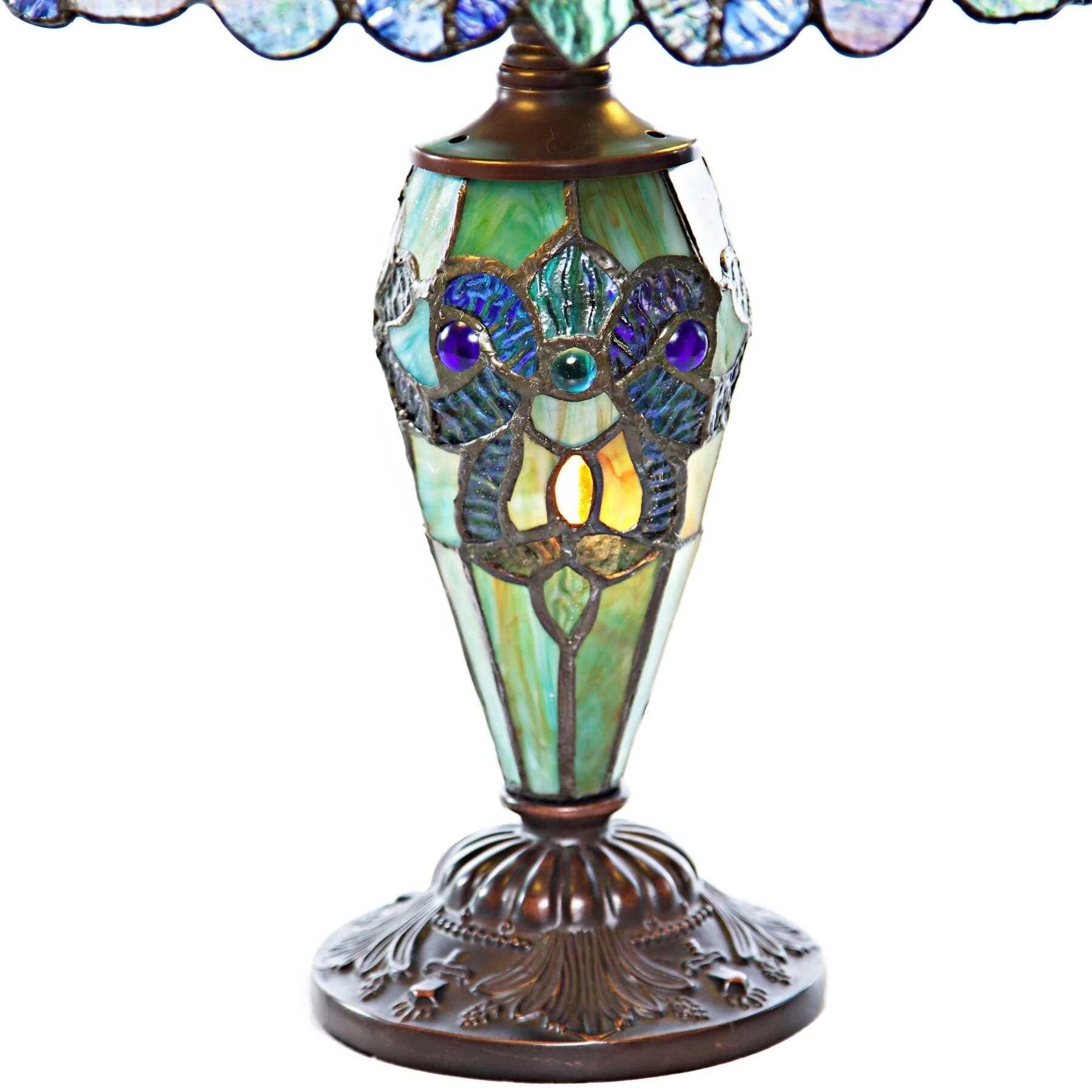 Best Pirce ???? Gracewood Hollow Khelladi 20"H Stained Glass Multicolored Magna Carta Table Lamp - 14"L X 14"W X 20"H ???? 5 Best Pirce ???? Gracewood Hollow Khelladi 20"H Stained Glass Multicolored Magna Carta Table Lamp - 14"L X 14"W X 20"H ???? - Image 3