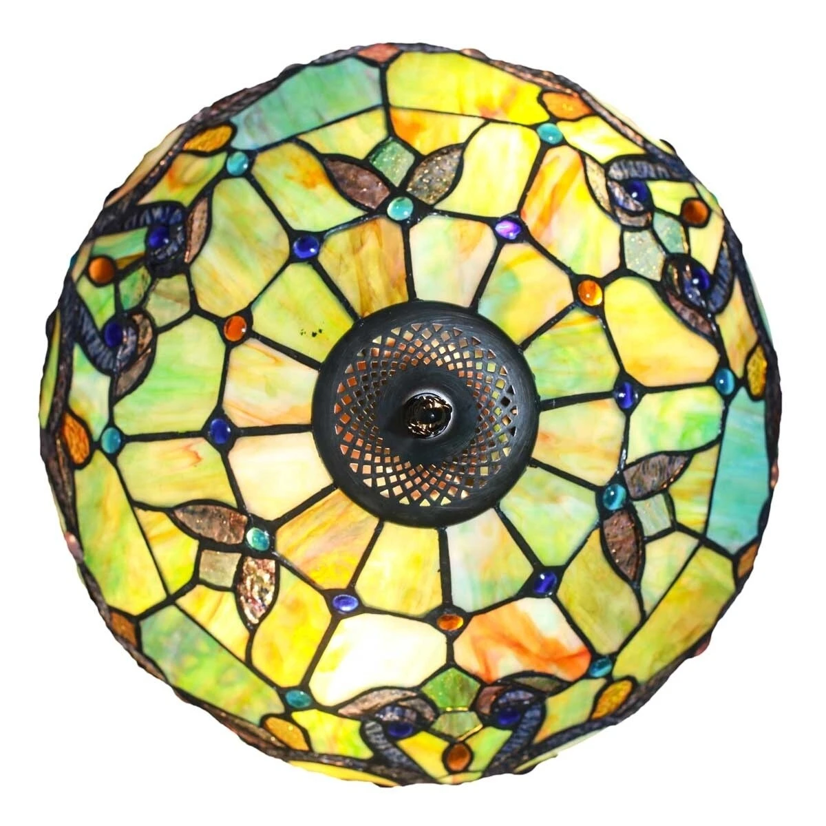 Best Pirce ???? Gracewood Hollow Khelladi 20"H Stained Glass Multicolored Magna Carta Table Lamp - 14"L X 14"W X 20"H ???? 4 Best Pirce ???? Gracewood Hollow Khelladi 20"H Stained Glass Multicolored Magna Carta Table Lamp - 14"L X 14"W X 20"H ???? - Image 2