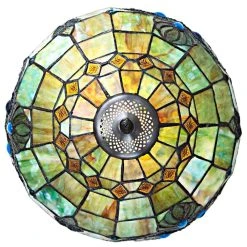 Flash Sale ⭐ Gracewood Hollow Asdreni 20-inch Stained Glass Tiffany Lamp - 14"L X 14"W X 20.25"H ???? -Gracewood Hollow shop River of Goods 20 High Vivienne Stained Glass Green Table Lamp afcb17e8 a73e 4dc2 8732 11fdd562536d 1000