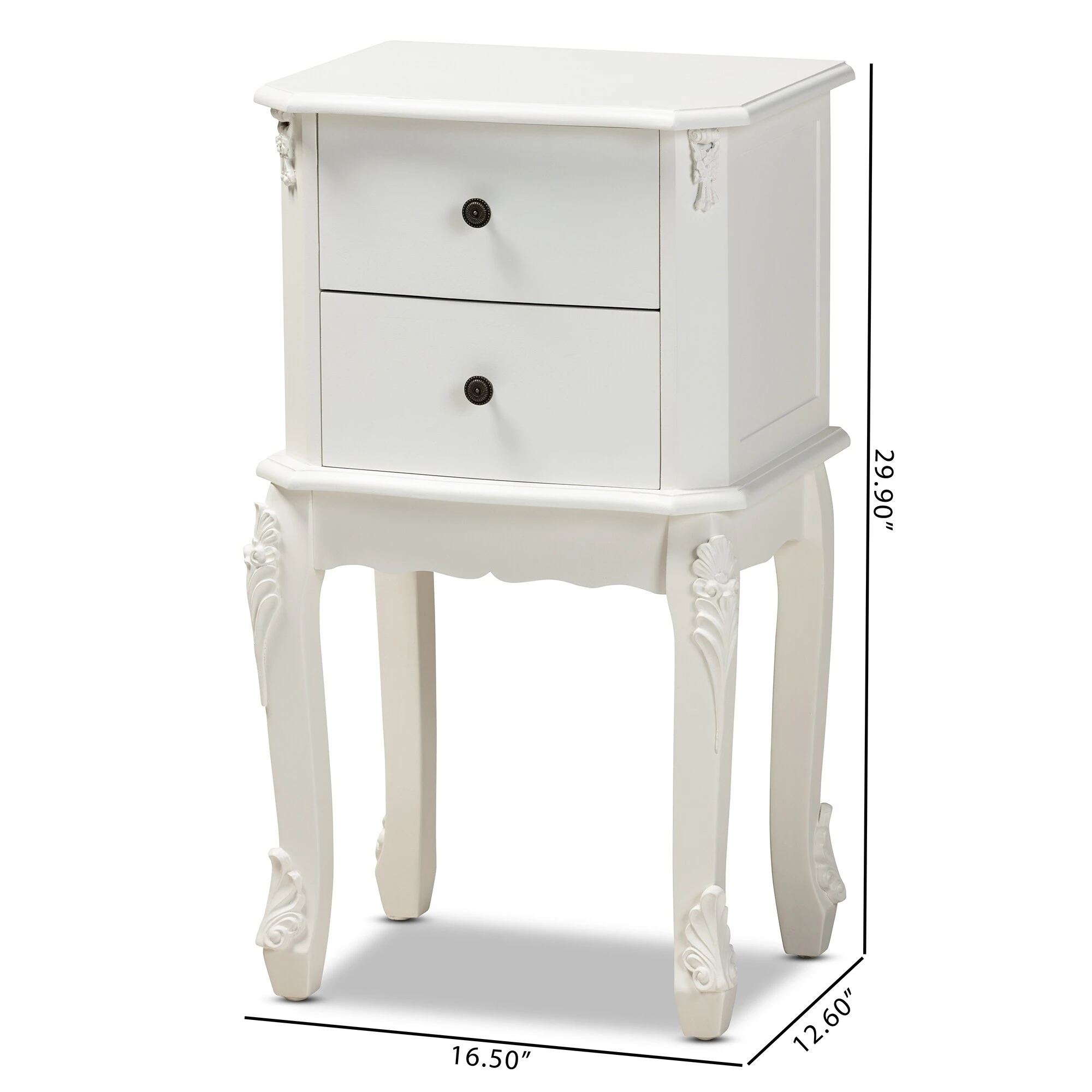 Brand new ???? Gracewood Hollow Benjam Traditional French 2-drawer Nightstand With Elegantly Curved Legs ???? 12 Brand new ???? Gracewood Hollow Benjam Traditional French 2-drawer Nightstand With Elegantly Curved Legs ???? - Image 10