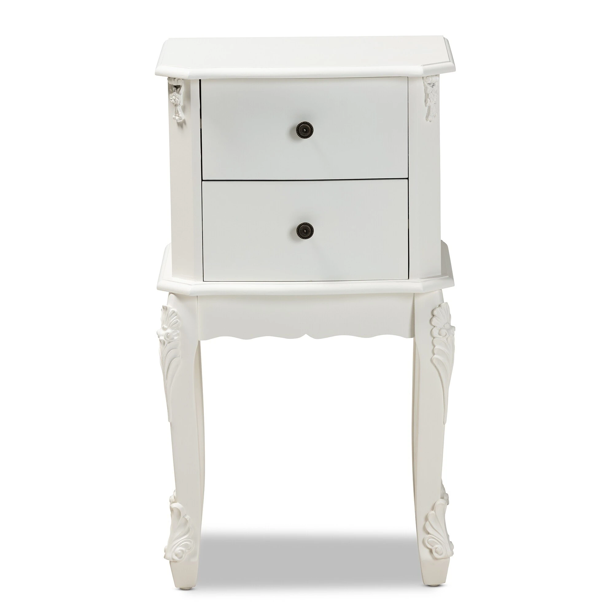 Brand new ???? Gracewood Hollow Benjam Traditional French 2-drawer Nightstand With Elegantly Curved Legs ???? 6 Brand new ???? Gracewood Hollow Benjam Traditional French 2-drawer Nightstand With Elegantly Curved Legs ???? - Image 4