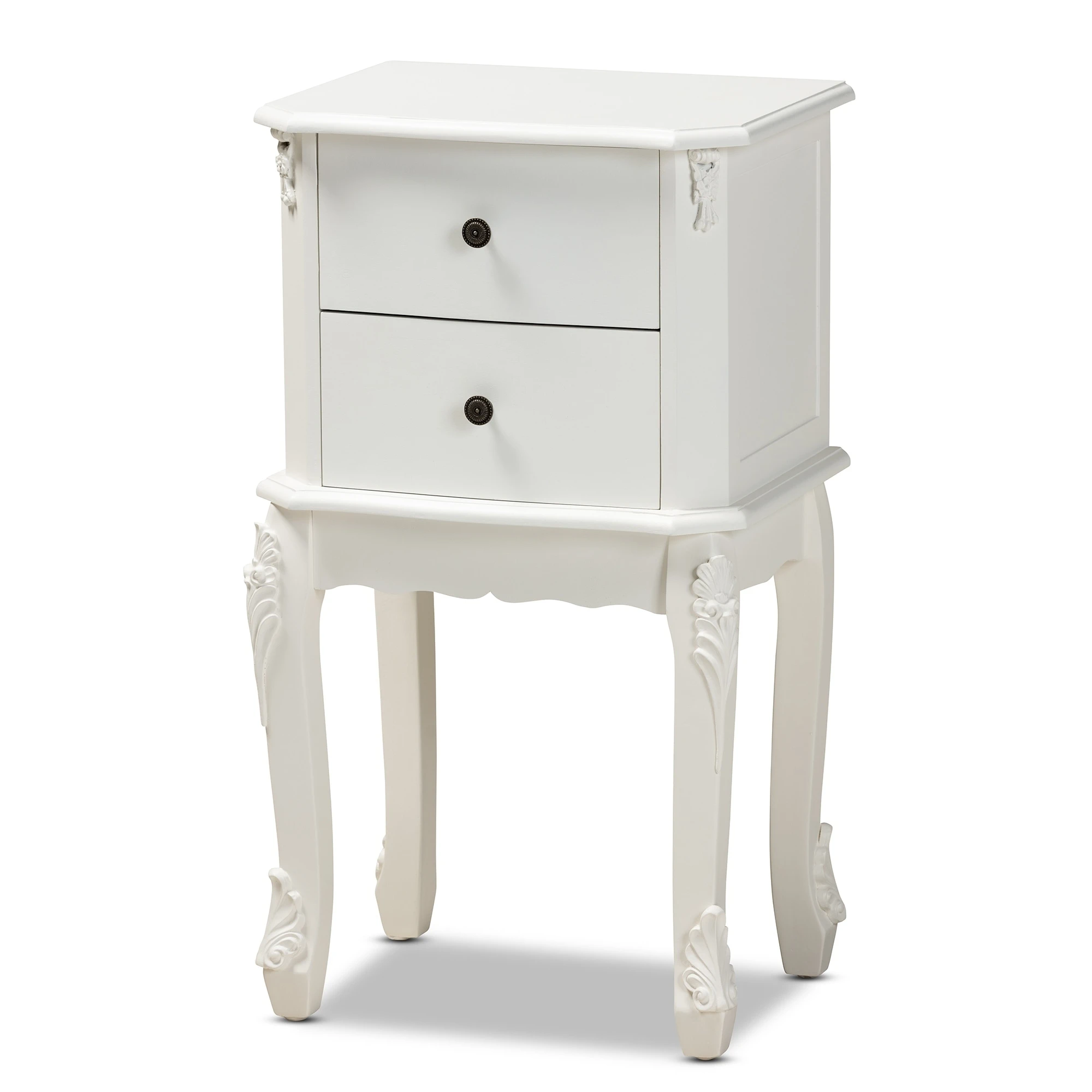 Brand new ???? Gracewood Hollow Benjam Traditional French 2-drawer Nightstand With Elegantly Curved Legs ???? 4 Brand new ???? Gracewood Hollow Benjam Traditional French 2-drawer Nightstand With Elegantly Curved Legs ???? - Image 2