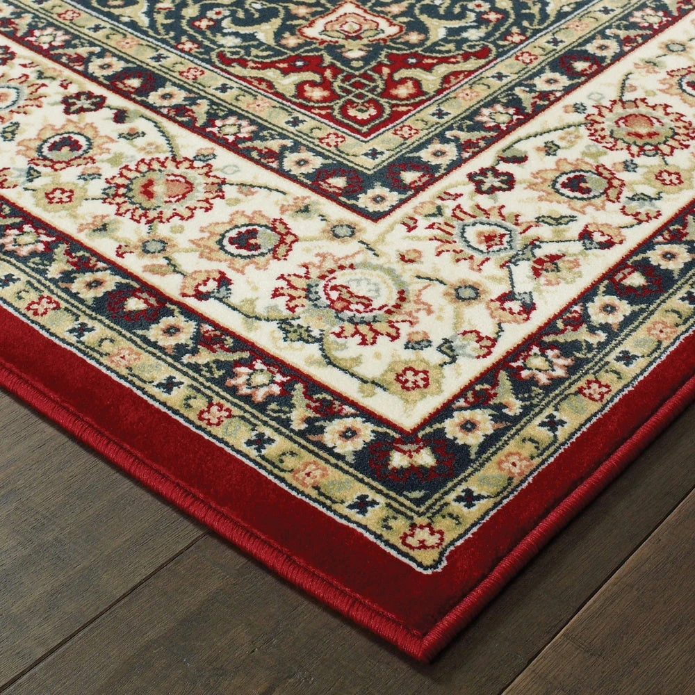 Hot Sale ???? Gracewood Hollow Stora Red/Ivory Classic Medallion Area Rug ???? 7 Hot Sale ???? Gracewood Hollow Stora Red/Ivory Classic Medallion Area Rug ???? - Image 5