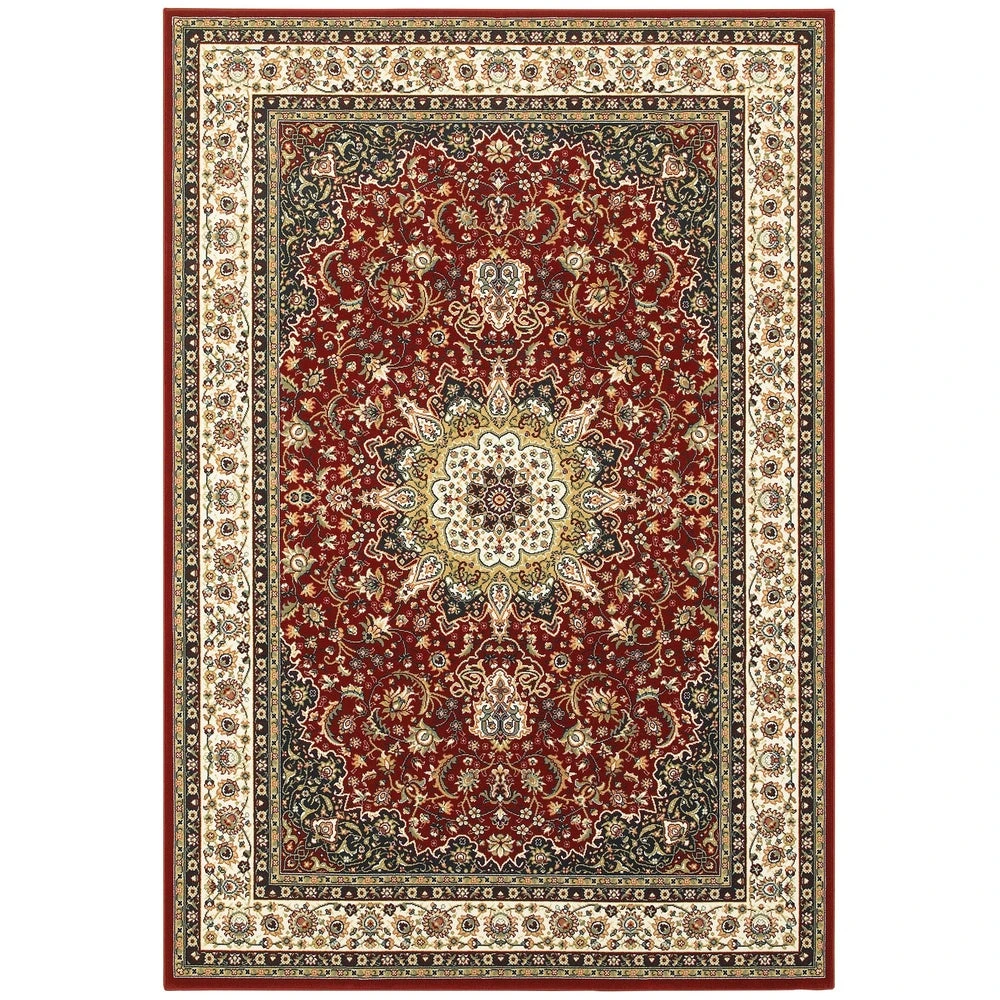 Hot Sale ???? Gracewood Hollow Stora Red/Ivory Classic Medallion Area Rug ???? 3 Hot Sale ???? Gracewood Hollow Stora Red/Ivory Classic Medallion Area Rug ????