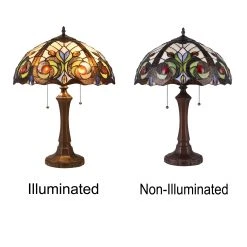 Best deal ???? Gracewood Hollow Kabamba 2-light Dark Bronze Table Lamp With Stained Glass Dome Shade ⭐ -Gracewood Hollow shop Tiffany Style 2 light Dark Bronze Table Lamp 7057f9db 80eb 4909 9781 958106019644