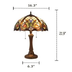 Best deal ???? Gracewood Hollow Kabamba 2-light Dark Bronze Table Lamp With Stained Glass Dome Shade ⭐ -Gracewood Hollow shop Tiffany Style 2 light Dark Bronze Table Lamp da5a82da 27b5 4087 9850 b7ea94ffb50f