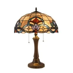 Cheap ???? Gracewood Hollow Bosekilolo 2-light Antique Dark Bronze Table Lamp With Stained Glass Dome Shade ????