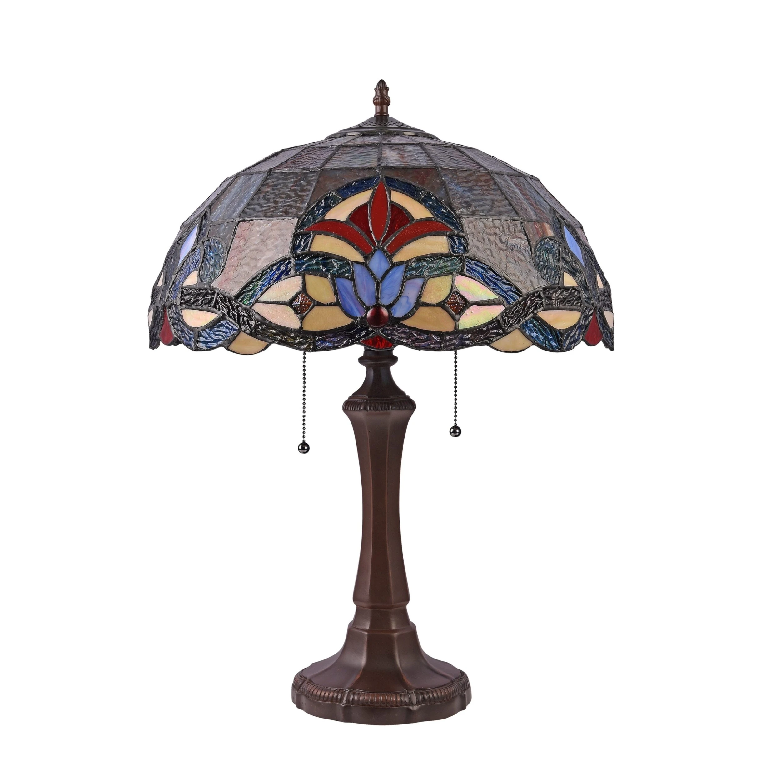 Cheap ???? Gracewood Hollow Bosekilolo 2-light Antique Dark Bronze Table Lamp With Stained Glass Dome Shade ???? 4 Cheap ???? Gracewood Hollow Bosekilolo 2-light Antique Dark Bronze Table Lamp With Stained Glass Dome Shade ???? - Image 2