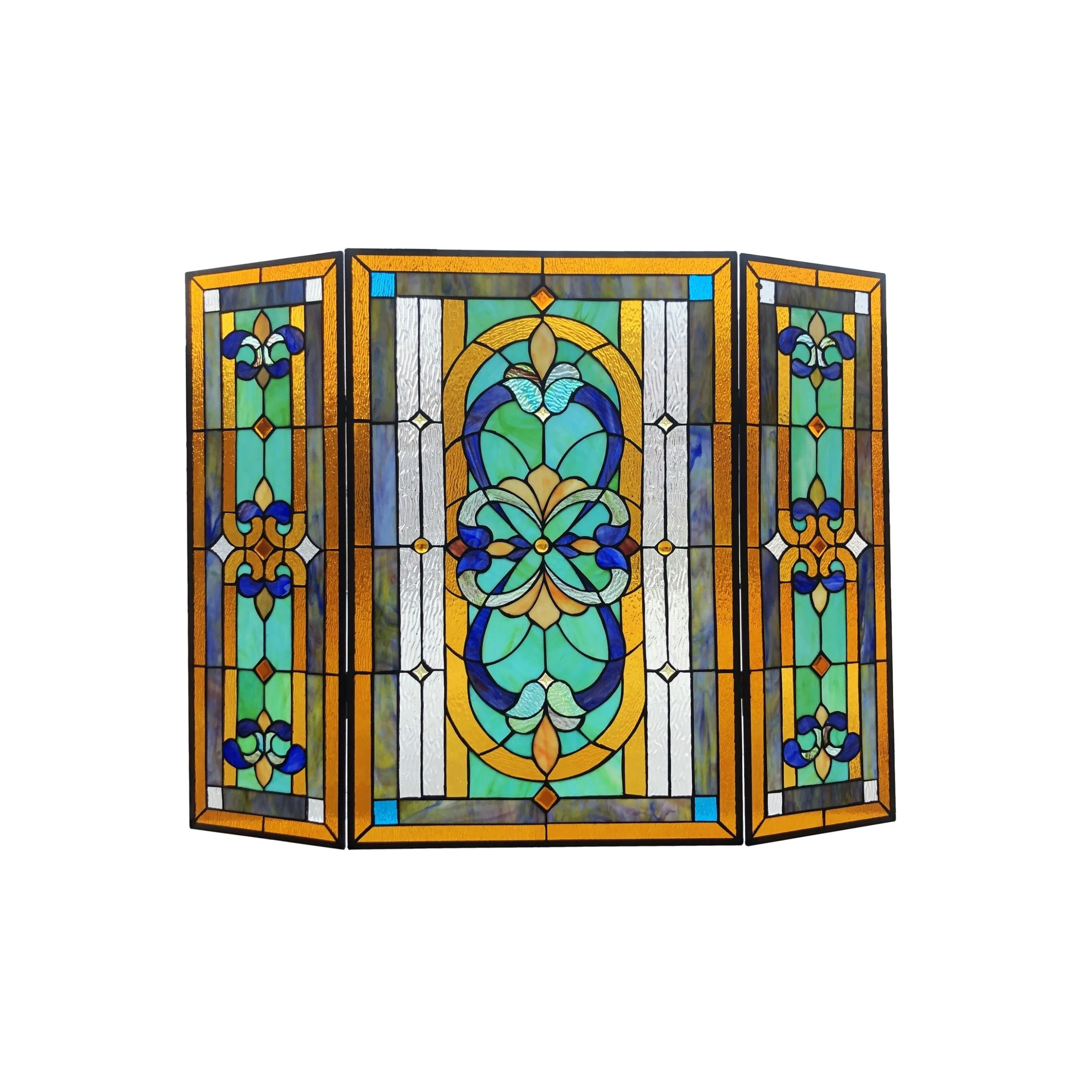 Cheapest ???? Gracewood Hollow Casper Multicolored 3-panel Fireplace Screen ???? 4 Cheapest ???? Gracewood Hollow Casper Multicolored 3-panel Fireplace Screen ???? - Image 2