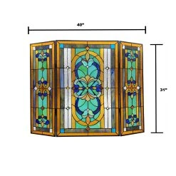 Cheapest ???? Gracewood Hollow Casper Multicolored 3-panel Fireplace Screen ???? 9 Cheapest ???? Gracewood Hollow Casper Multicolored 3-panel Fireplace Screen ???? -Gracewood Hollow shop Tiffany Style 3 panel Fireplace Screen d9b66821 5ad0 428a 8481 667394225f77