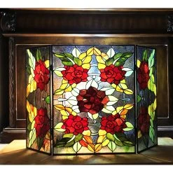 Budget ???? Gracewood Hollow Centina Multicolored Floral 3-panel Fireplace Screen ????