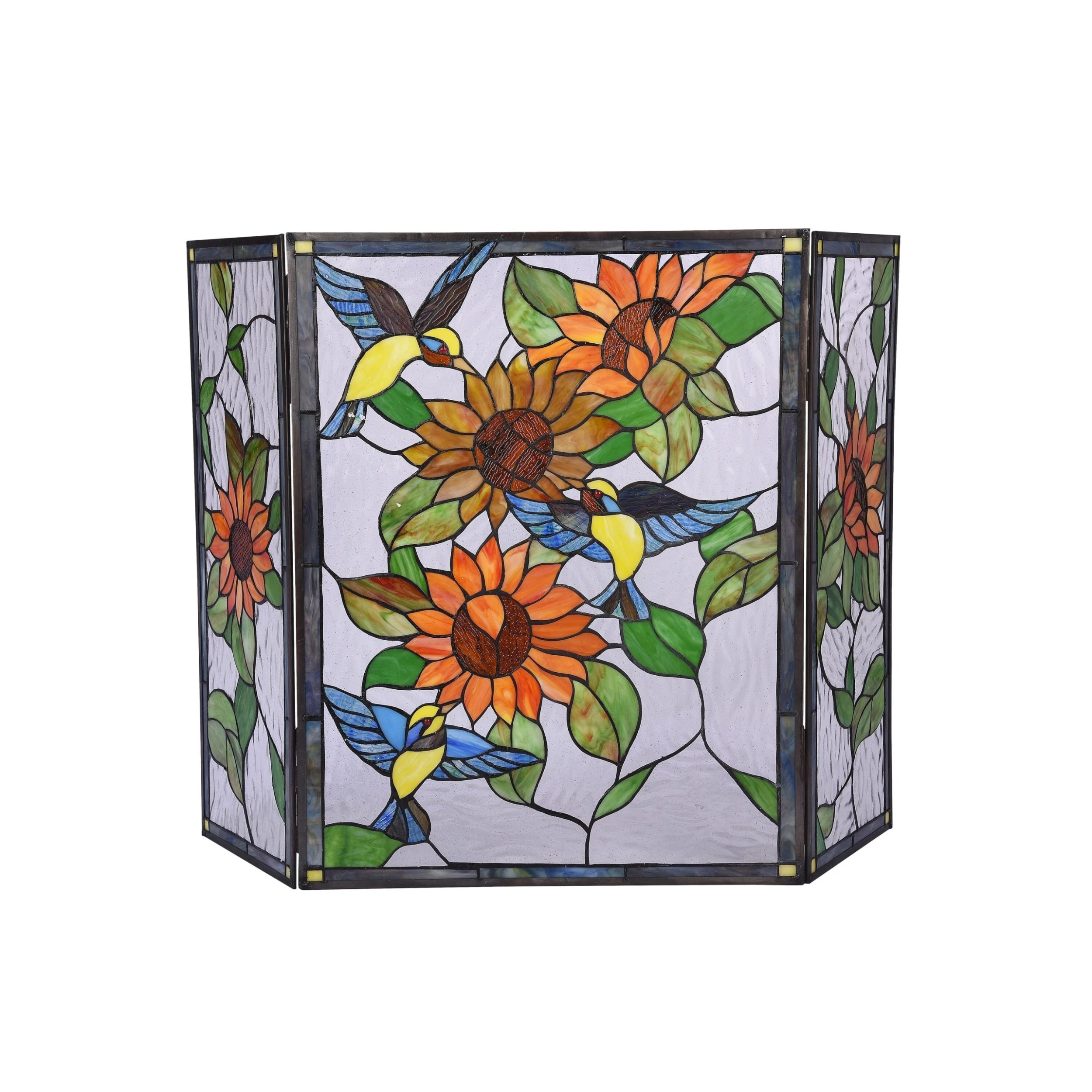 Best reviews of ???? Gracewood Hollow Tsibinda Tiffany-style Floral Stained Glass 3-panel Fireplace Screen ✔️ 4 Best reviews of ???? Gracewood Hollow Tsibinda Tiffany-style Floral Stained Glass 3-panel Fireplace Screen ✔️ - Image 2