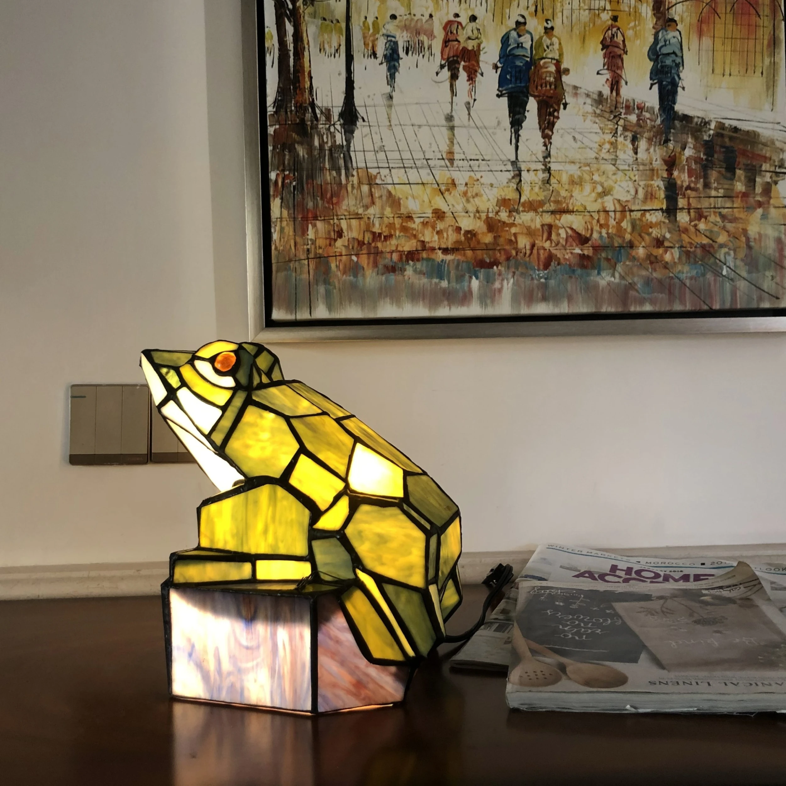 Buy ???? Gracewood Hollow Chee Tiffany-style Green Frog Accent Lamp/Night Light ???? 4 Buy ???? Gracewood Hollow Chee Tiffany-style Green Frog Accent Lamp/Night Light ???? - Image 2