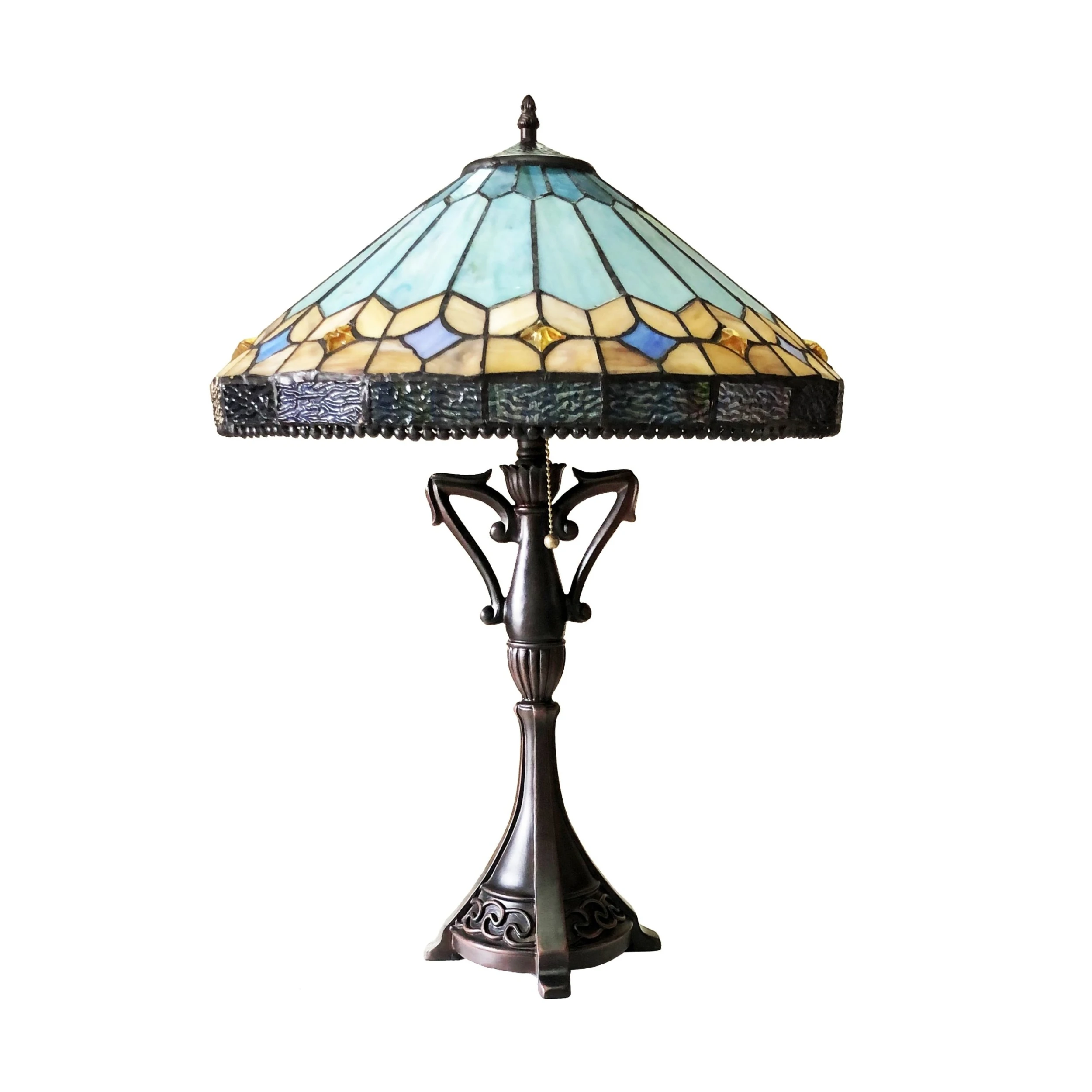 Best deal ???? Gracewood Hollow Chennault Tiffany-style Geometric 2-light Antique Bronze Table Lamp ???? 5 Best deal ???? Gracewood Hollow Chennault Tiffany-style Geometric 2-light Antique Bronze Table Lamp ???? - Image 3