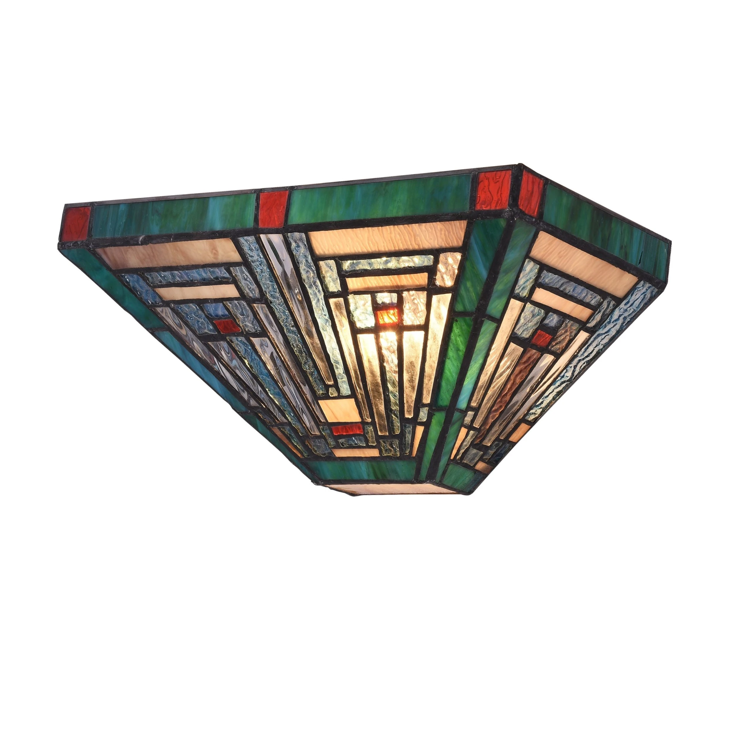 Discount ???? Gracewood Hollow Kamatenda 1-light Mission-style Stained Glass Wall Sconce ❤️ 3 Discount ???? Gracewood Hollow Kamatenda 1-light Mission-style Stained Glass Wall Sconce ❤️
