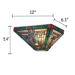 Discount ???? Gracewood Hollow Kamatenda 1-light Mission-style Stained Glass Wall Sconce ❤️ 11 Discount ???? Gracewood Hollow Kamatenda 1-light Mission-style Stained Glass Wall Sconce ❤️ -Gracewood Hollow shop Tiffany Style Mission Design 1 light Wall Sconce 1901d068 0301 436f 9c9f 60b3979ed7d5