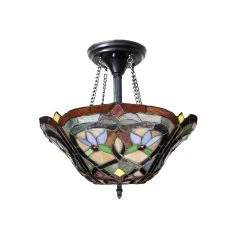 Best Pirce ???? Gracewood Hollow Choi Tiffany-style 2-light Antique Bronze Semi-flush Mount ???? -Gracewood Hollow shop Tiffany Style Victorian Design 2 light Antique Bronze Semi Flush Mount 20d0b226 8064 4e3a a500 251a73b6e779