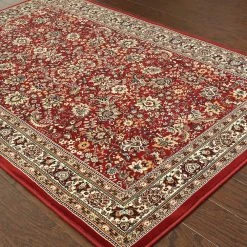 Deals ???? Gracewood Hollow Flanagan Persian Flair Red/ Ivory Rug Red/cream ✨