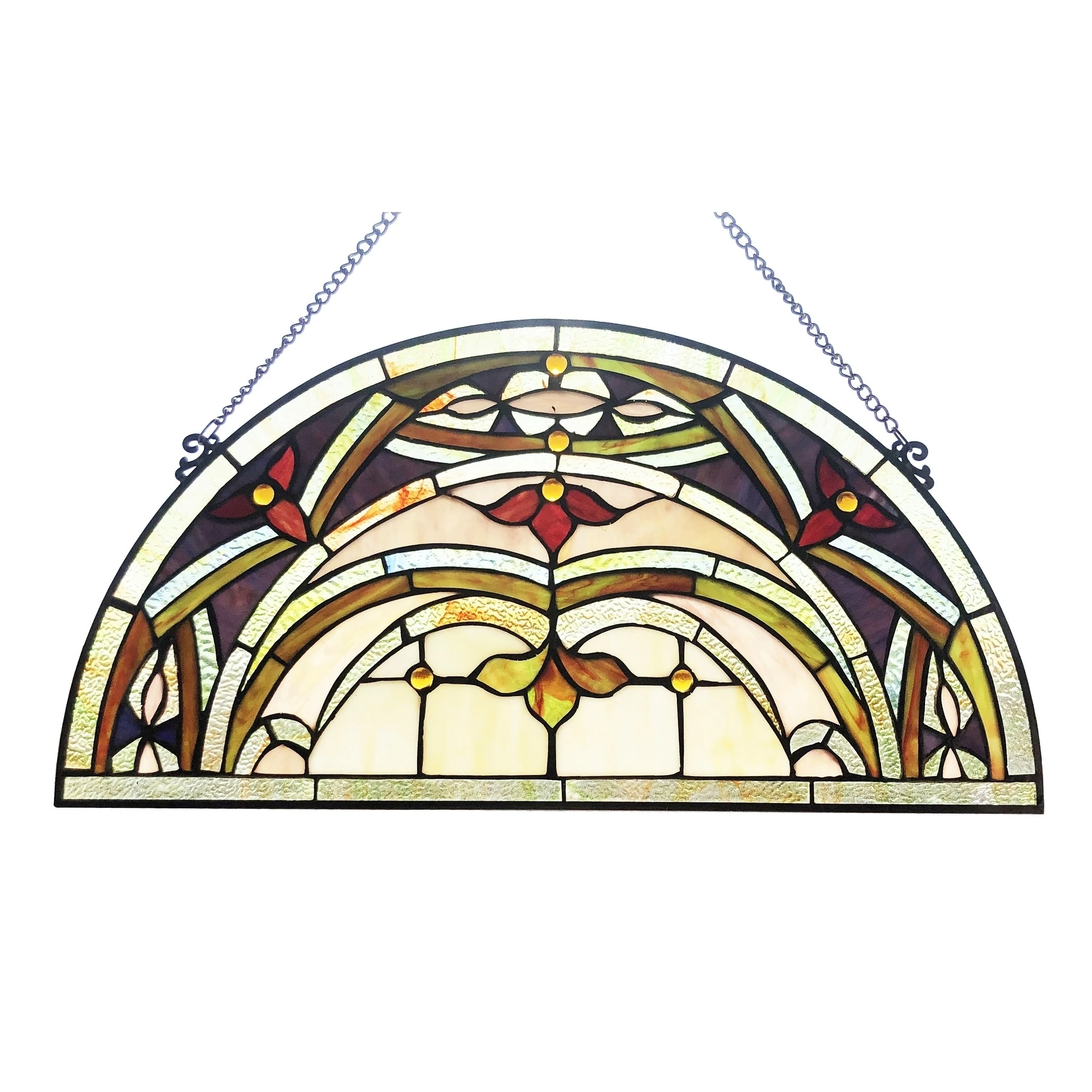 Coupon ✨ Gracewood Hollow Chu Glass Half-circle Window Panel/Suncatcher ???? 4 Coupon ✨ Gracewood Hollow Chu Glass Half-circle Window Panel/Suncatcher ???? - Image 2
