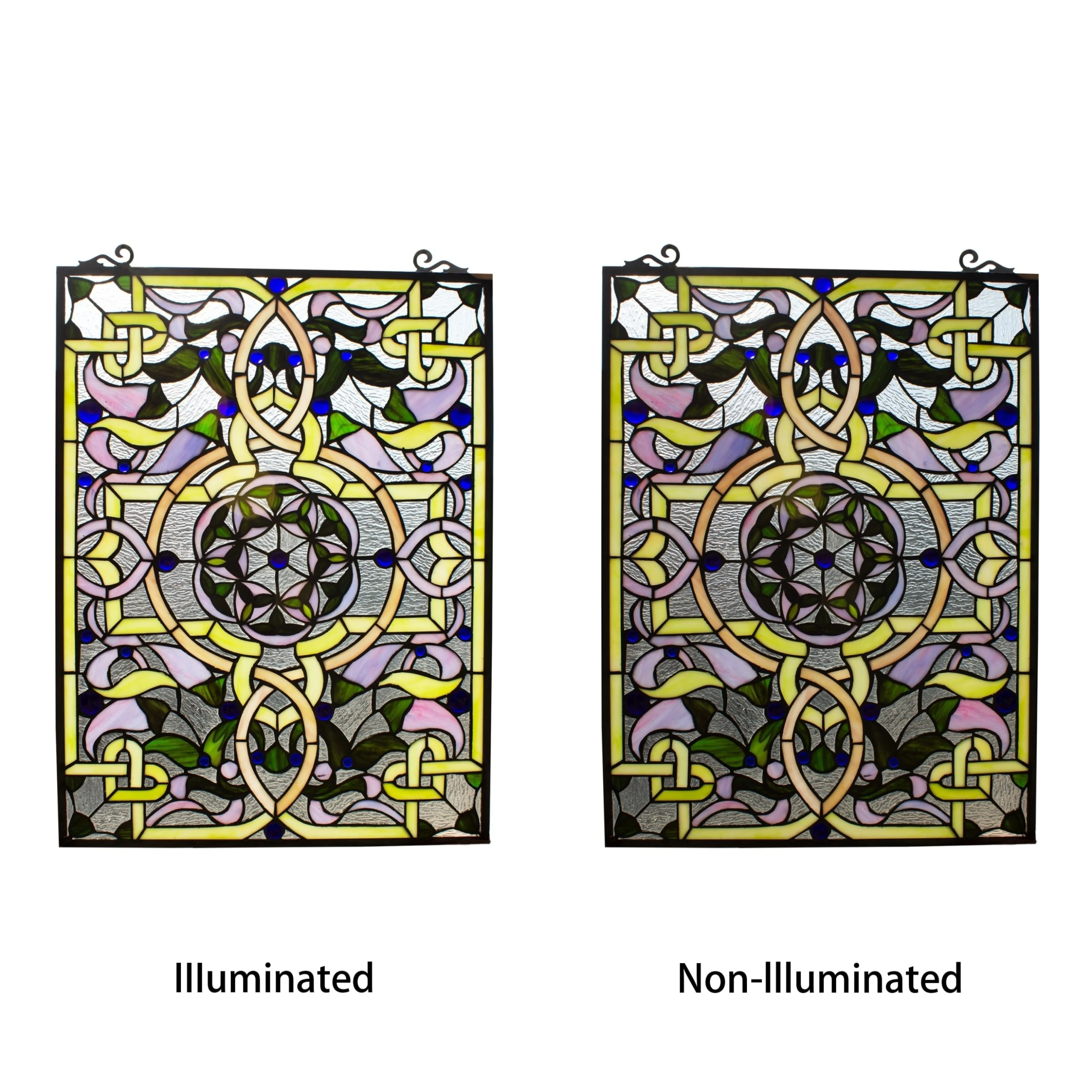 New ✨ Gracewood Hollow Landu Victorian-style Stained Glass Window Panel Suncatcher ???? 4 New ✨ Gracewood Hollow Landu Victorian-style Stained Glass Window Panel Suncatcher ???? - Image 2