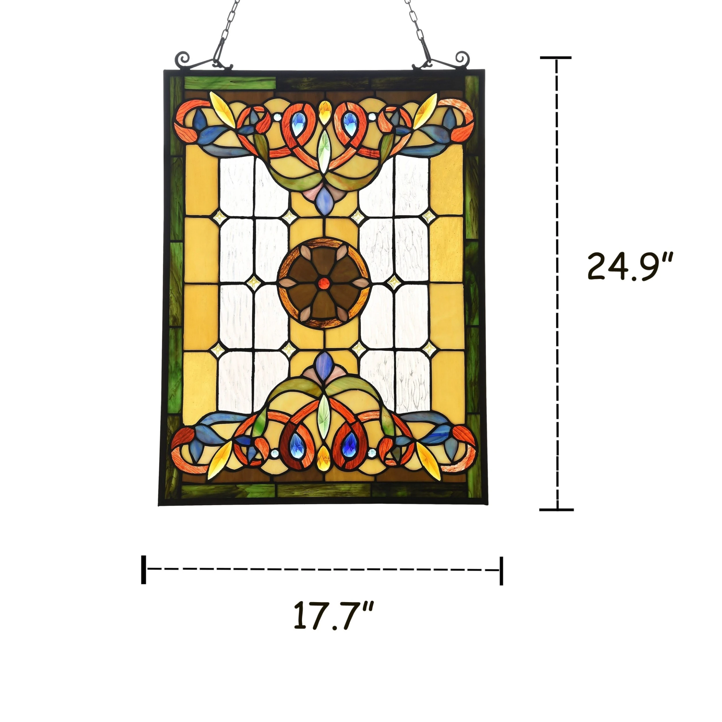Best Sale ✨ Gracewood Hollow Taboye Victorian Stained Glass Window Panel Suncatcher ???? 6 Best Sale ✨ Gracewood Hollow Taboye Victorian Stained Glass Window Panel Suncatcher ???? - Image 4
