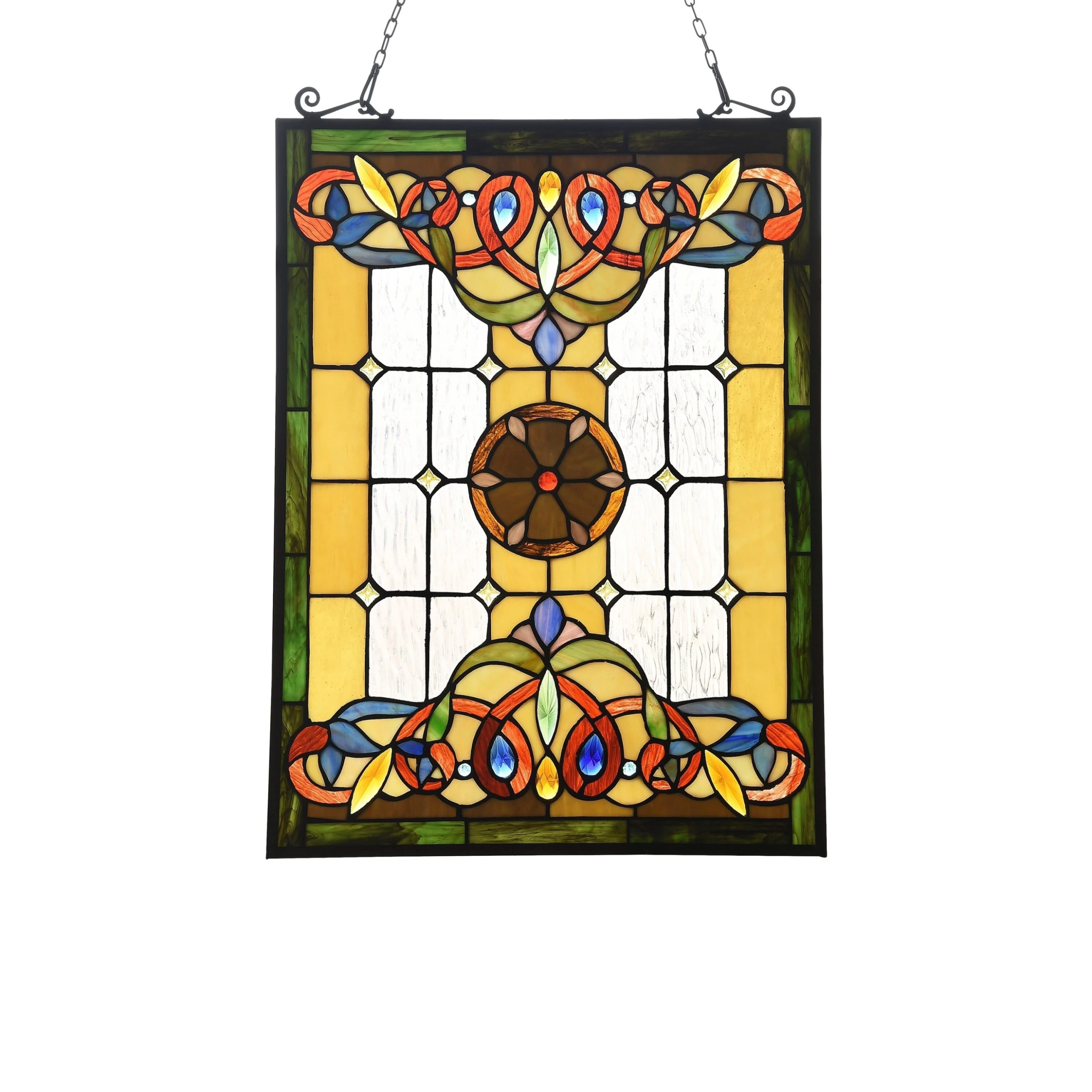 Best Sale ✨ Gracewood Hollow Taboye Victorian Stained Glass Window Panel Suncatcher ???? 3 Best Sale ✨ Gracewood Hollow Taboye Victorian Stained Glass Window Panel Suncatcher ????