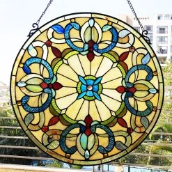 Budget ✨ Gracewood Hollow Dilloway Circular Glass Window Panel/Suncatcher ????