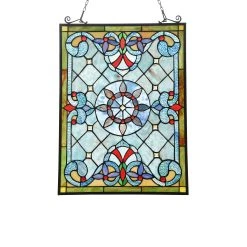 Discount ???? Gracewood Hollow Abo Victorian Geometric Stained Glass Window Panel Suncatcher ????