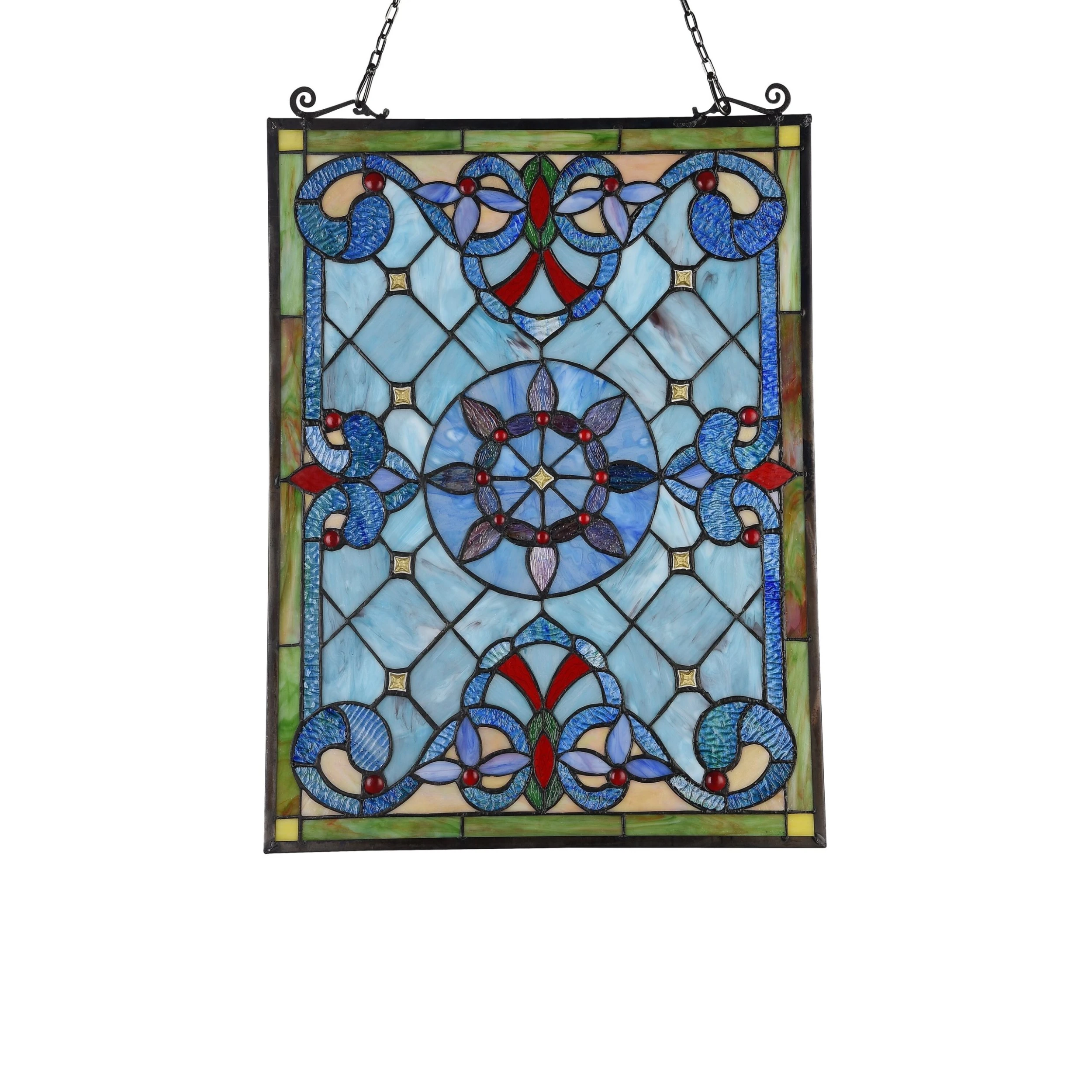 Discount ???? Gracewood Hollow Abo Victorian Geometric Stained Glass Window Panel Suncatcher ???? 4 Discount ???? Gracewood Hollow Abo Victorian Geometric Stained Glass Window Panel Suncatcher ???? - Image 2