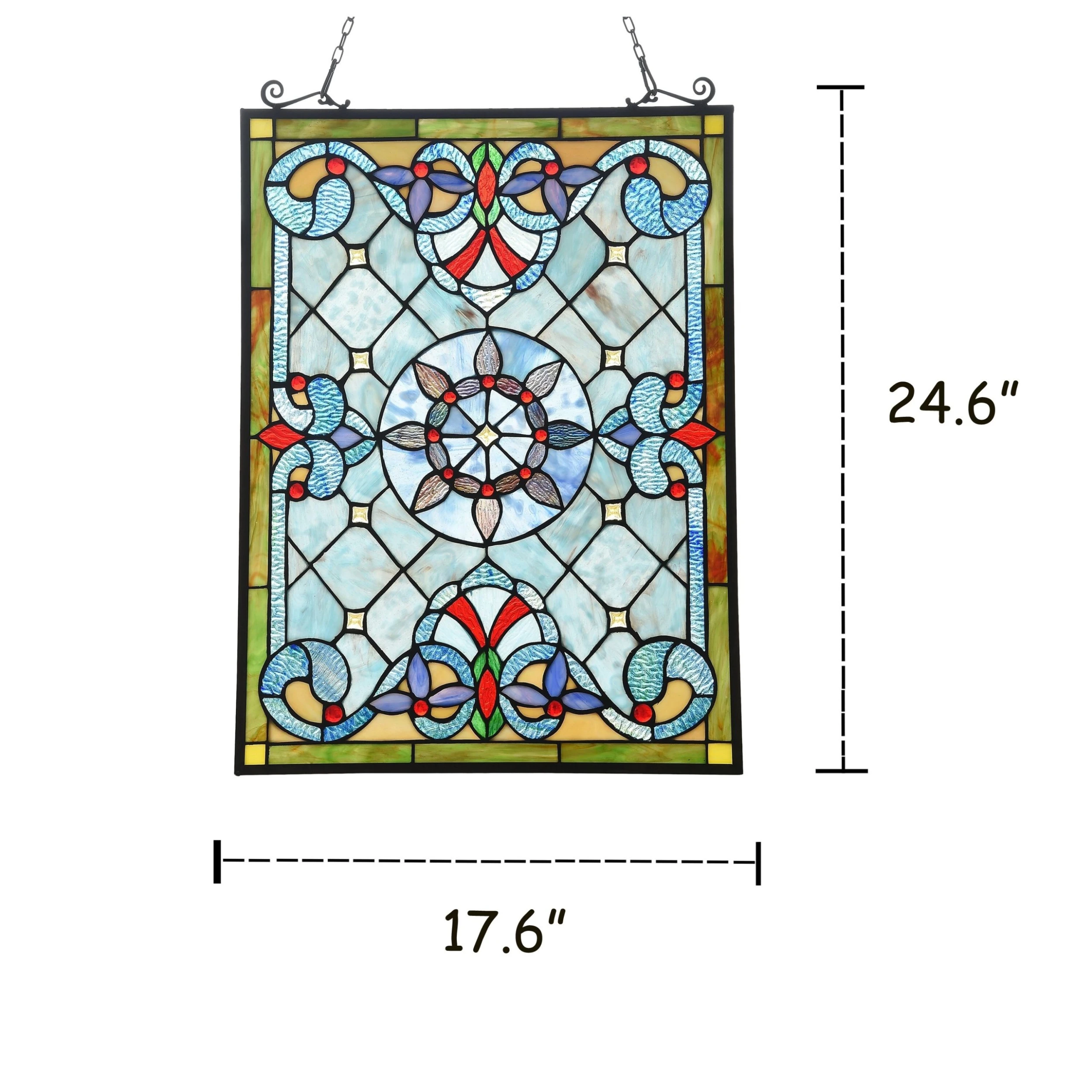 Discount ???? Gracewood Hollow Abo Victorian Geometric Stained Glass Window Panel Suncatcher ???? 6 Discount ???? Gracewood Hollow Abo Victorian Geometric Stained Glass Window Panel Suncatcher ???? - Image 4