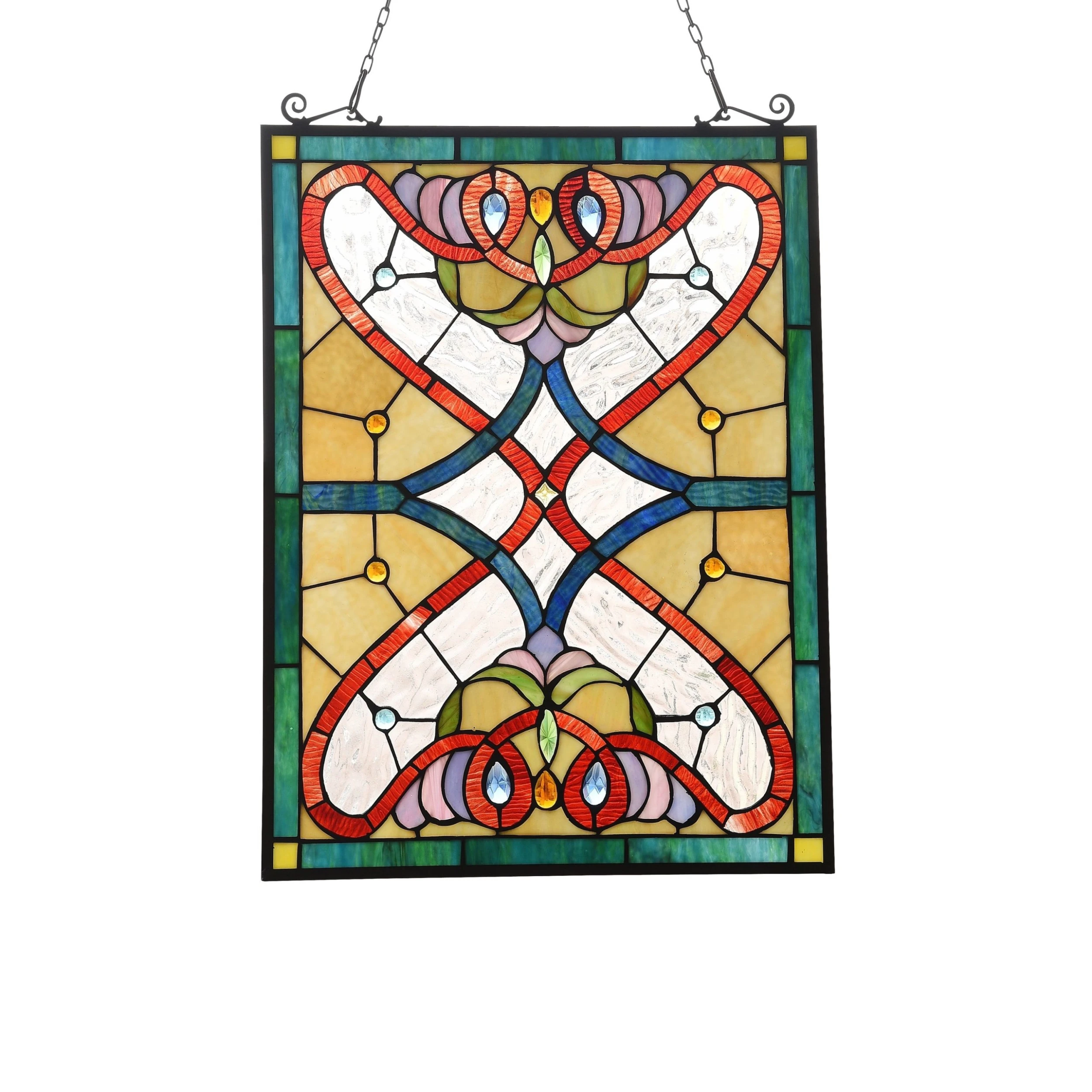 Wholesale ???? Gracewood Hollow Yengo Victorian Stained Glass Window Panel Suncatcher ???? 3 Wholesale ???? Gracewood Hollow Yengo Victorian Stained Glass Window Panel Suncatcher ????