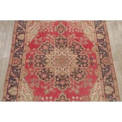 Discount ⌛ Gracewood Hollow Mwashinga Handmade Distressed Medallion Persian Area Rug - 10'3" X 6'8" ⌛ -Gracewood Hollow shop Vintage Tabriz Floral Medallion Hand Knotted Wool Persian Area Rug 103 x 68 92686558 f0b6 44f7 94d8 223012bc50af