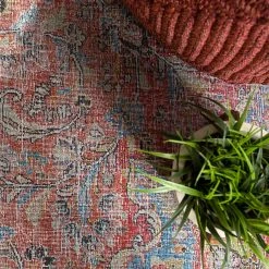 Wholesale ???? Gracewood Hollow Eddo Indoor/Outdoor Red And Light Blue Medallion Area Rug ???? -Gracewood Hollow shop Yanis Indoor Outdoor Medallion Red Light Blue Area Rug 4