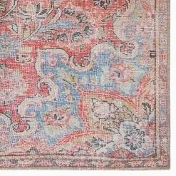 Wholesale ???? Gracewood Hollow Eddo Indoor/Outdoor Red And Light Blue Medallion Area Rug ???? -Gracewood Hollow shop Yanis Indoor Outdoor Medallion Red Light Blue Area Rug 9